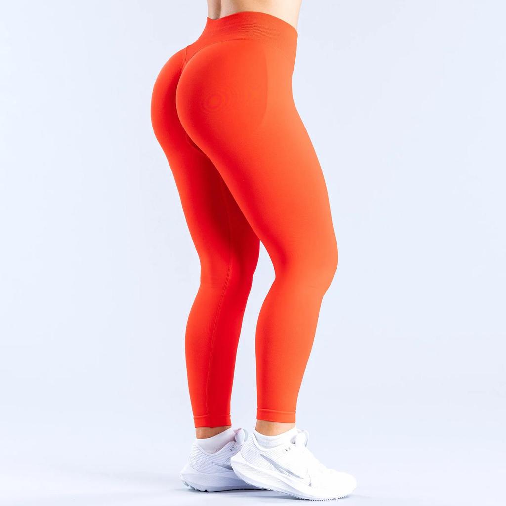 DFYNE YOU Seamless Peach Hip-Lifting Mid-Low Waist Yoga Cropped Pants