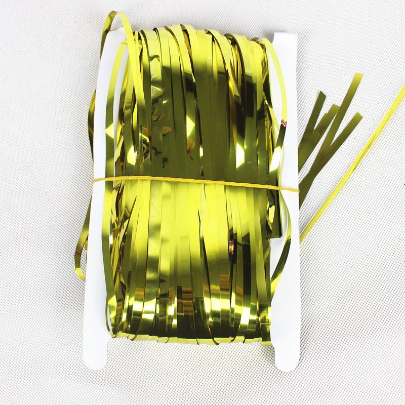 

1 Привлекательный многоцветный дождевой занавес размером 1 метр для украшения мероприятия 1x1m Gold