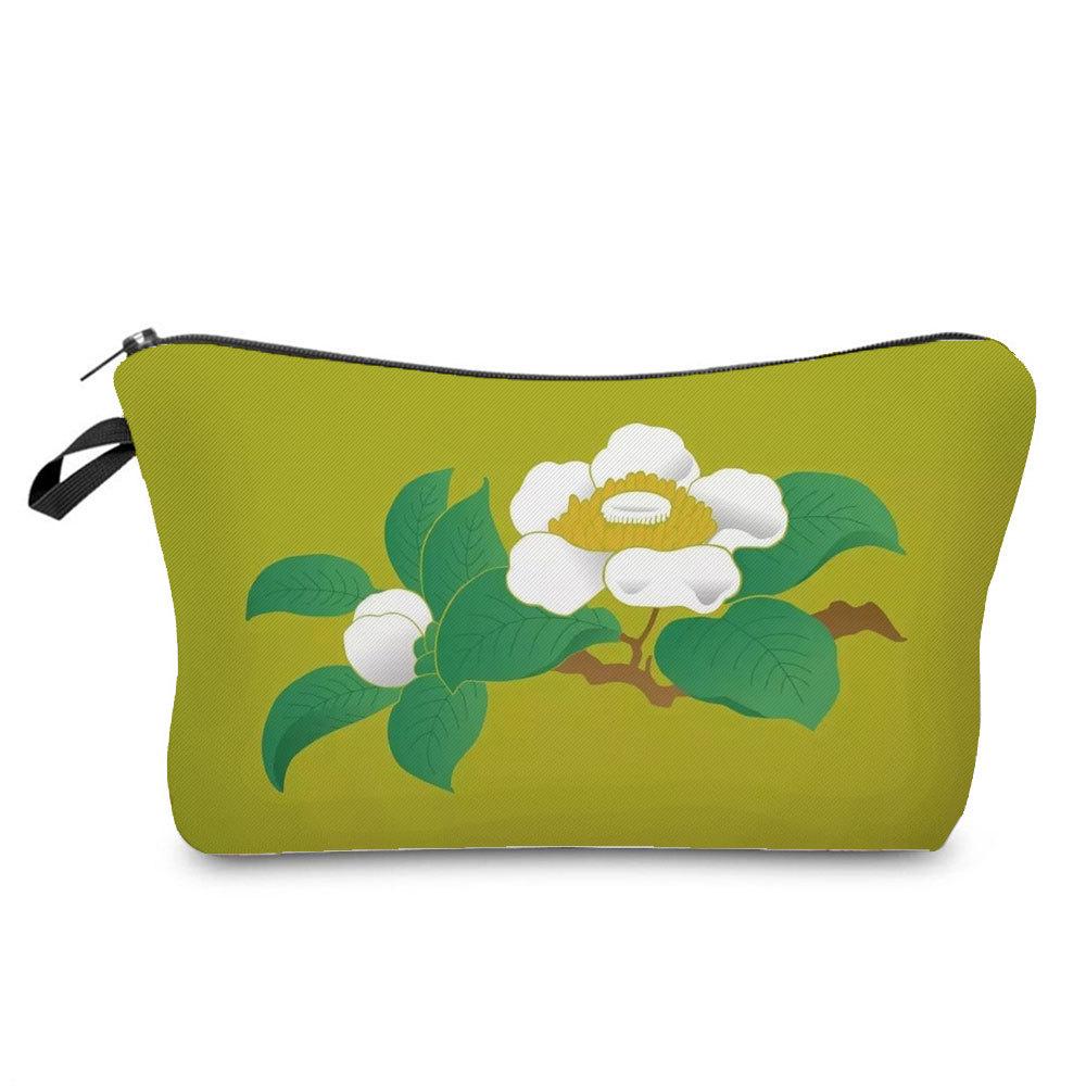 Women Flower Print Cosmetic Bag Toiletries Organize Travel Storage Case 6764