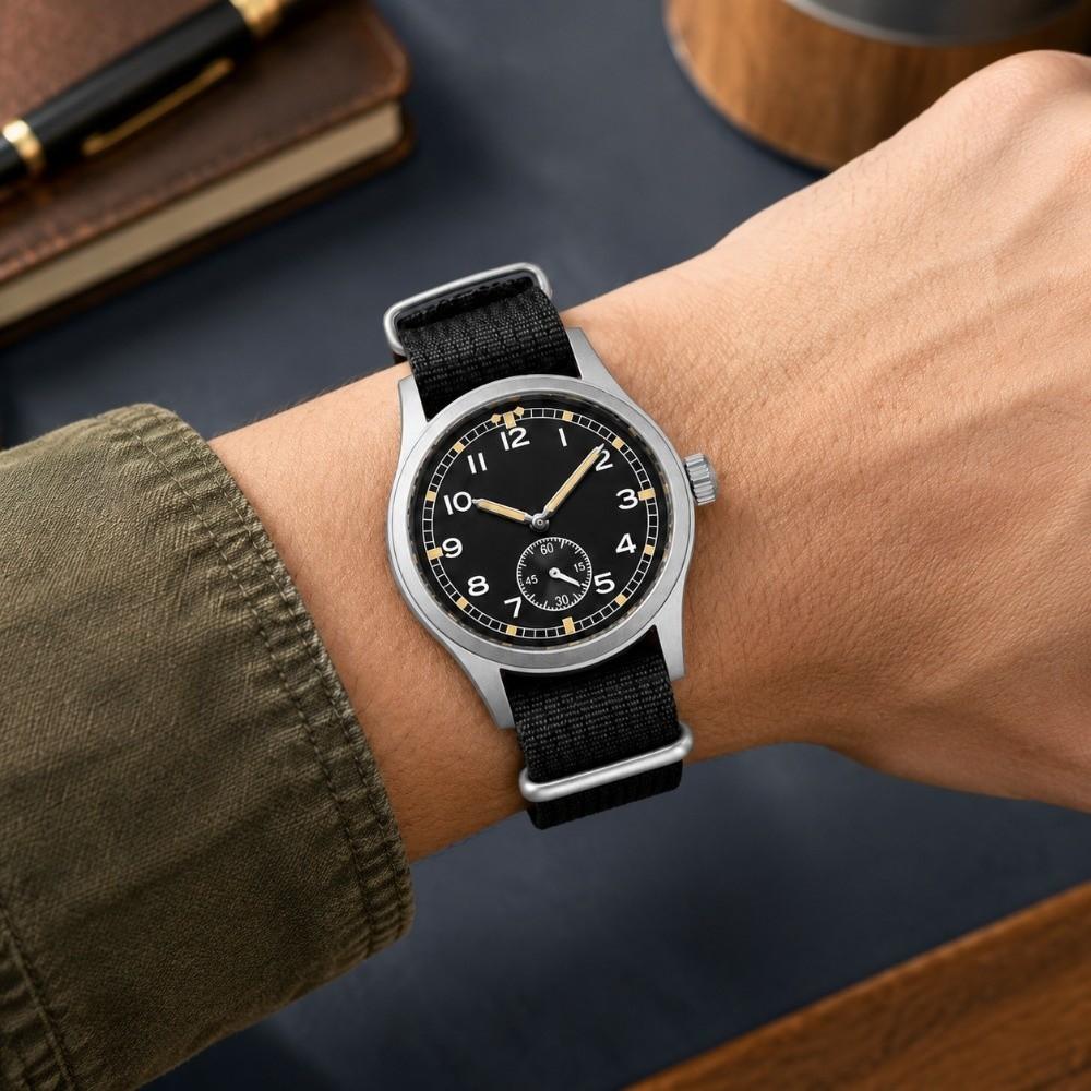 Analog Quartz Wristwatch Small Second Sub-Dial Retro Watch Vintage Luminous Watch Outdoor