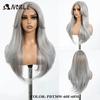 Noble Synthetic Lace Front Wig 26" Straight Ombre Lace Wig  Cosplay White Wig Blonde Wigs For Women Lace Wig Synthetic Lace Wig