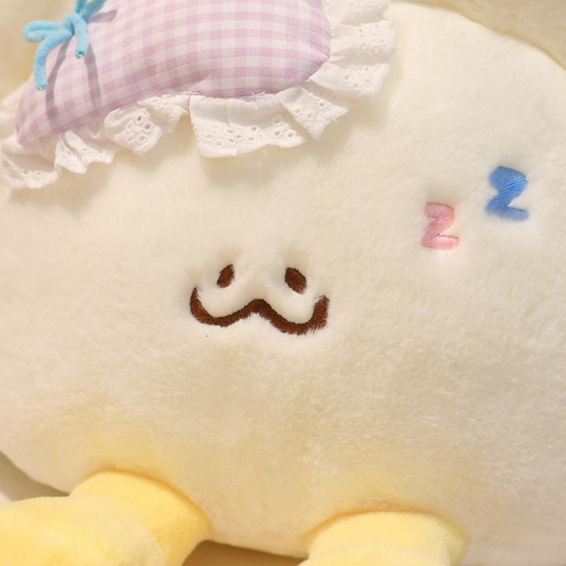 Furry Plush Dumpling Doll Kawaii Food Series Cartoon Dumpling Plush Stuffed Toys Soft Huggable Pillow Sweet Gifts for Kids