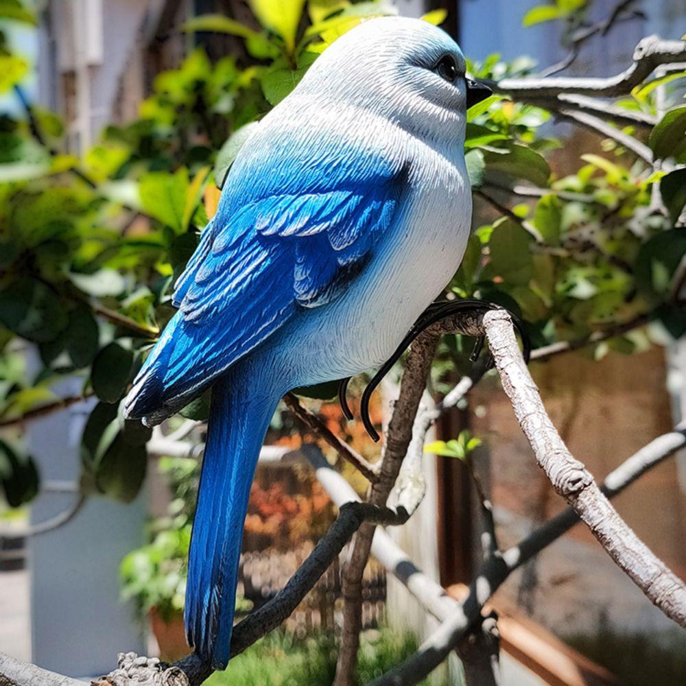 קישוט ציפור דקורטיבי פסל חיה שרף יצירות יד מיניאטורות פסל בונסאי