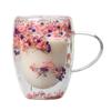 Heat Resistant Dried Flowers Glass Mugs 350ml Flower Cup Simple Coffee Mug  Home&Office