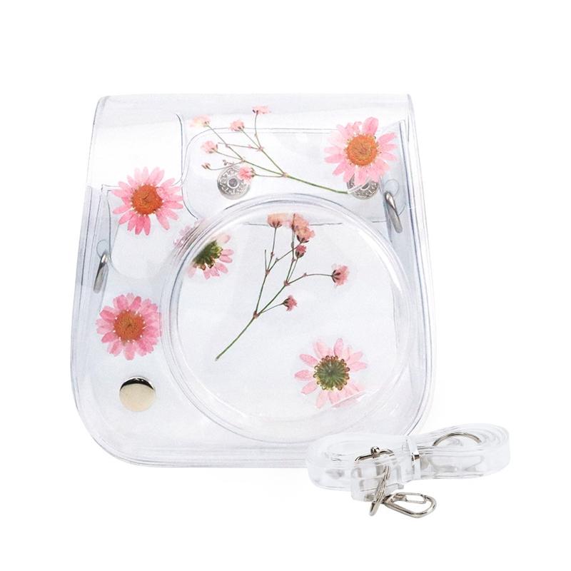 for Mini 11 Crystal Transparent Protective for Case Cover Bag Instant Camera Bag for Shell with Strap Replacement