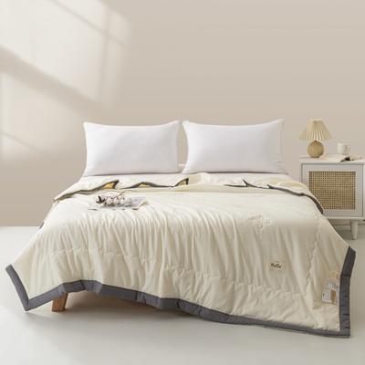 Simple Japanese Solid Color 1Pc Quilt Summer Soft Skin-friendly Air Conditioning Thin Quilt Home Travel Camping Thin Blanket