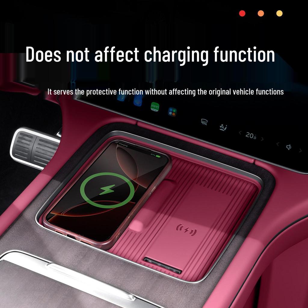 Nio ES8 Center Console Wireless Charger and Cup Holder Silicone Storage Box for 26 Models