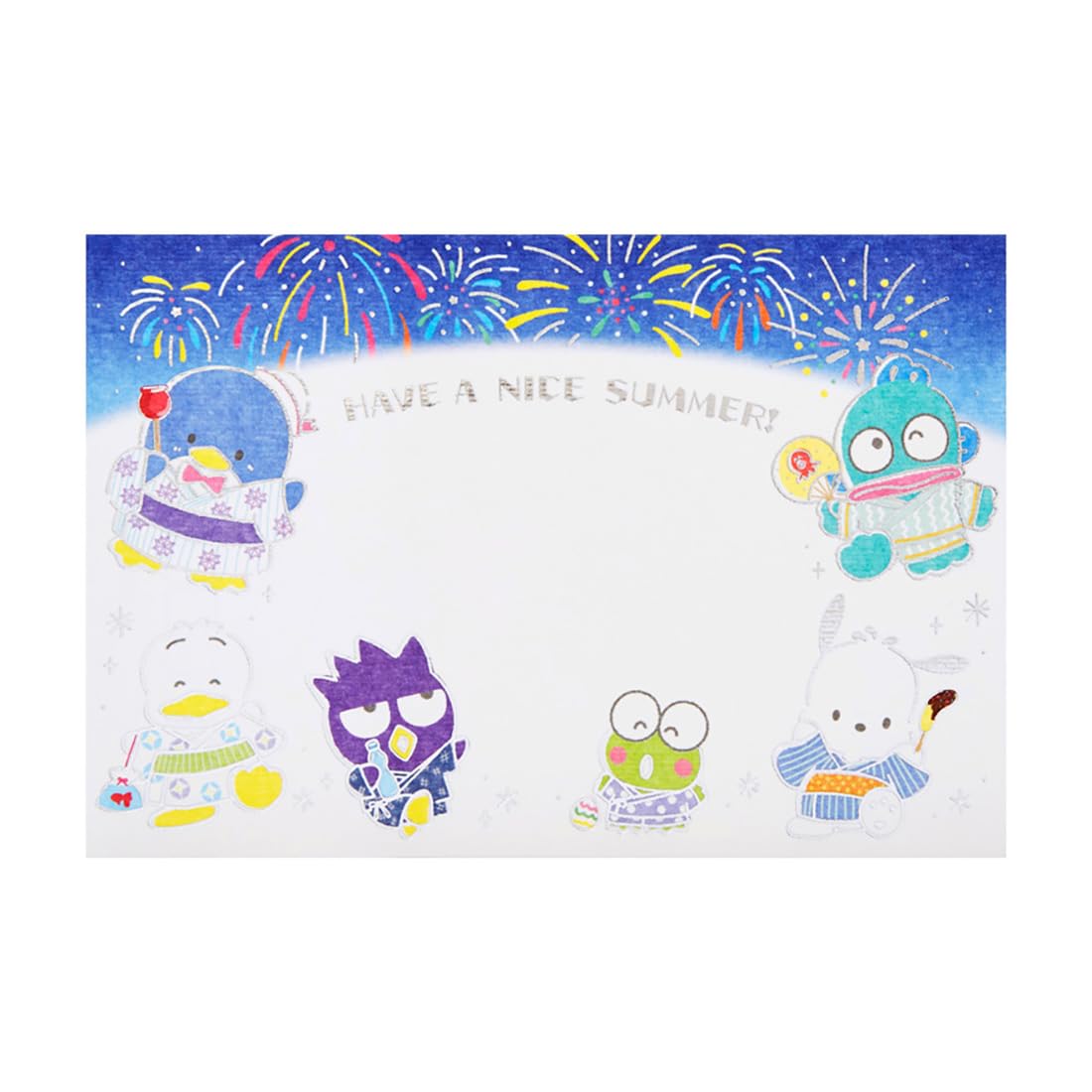 

Открытка Sanrio Почтовая открытка Летняя открытка Hapidanbui Fireworks S4030 387053 JSP30-4