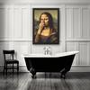 Parodie Mona Lisa Koupelnová Nástěnná Umělecká Dekorace Zakrývající si Nos Vintage Plakát Špatný Zápach Toaletní Humor Vtipné Leonardo Da Vinci