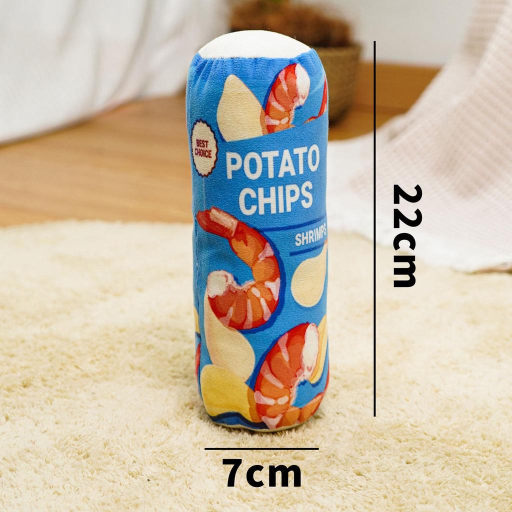 Dog Crinkle Toy: Plush Pizza Teething Sound Toy for Medium-Large Breeds, Shiba Inu & Corgi Boredom Relief.