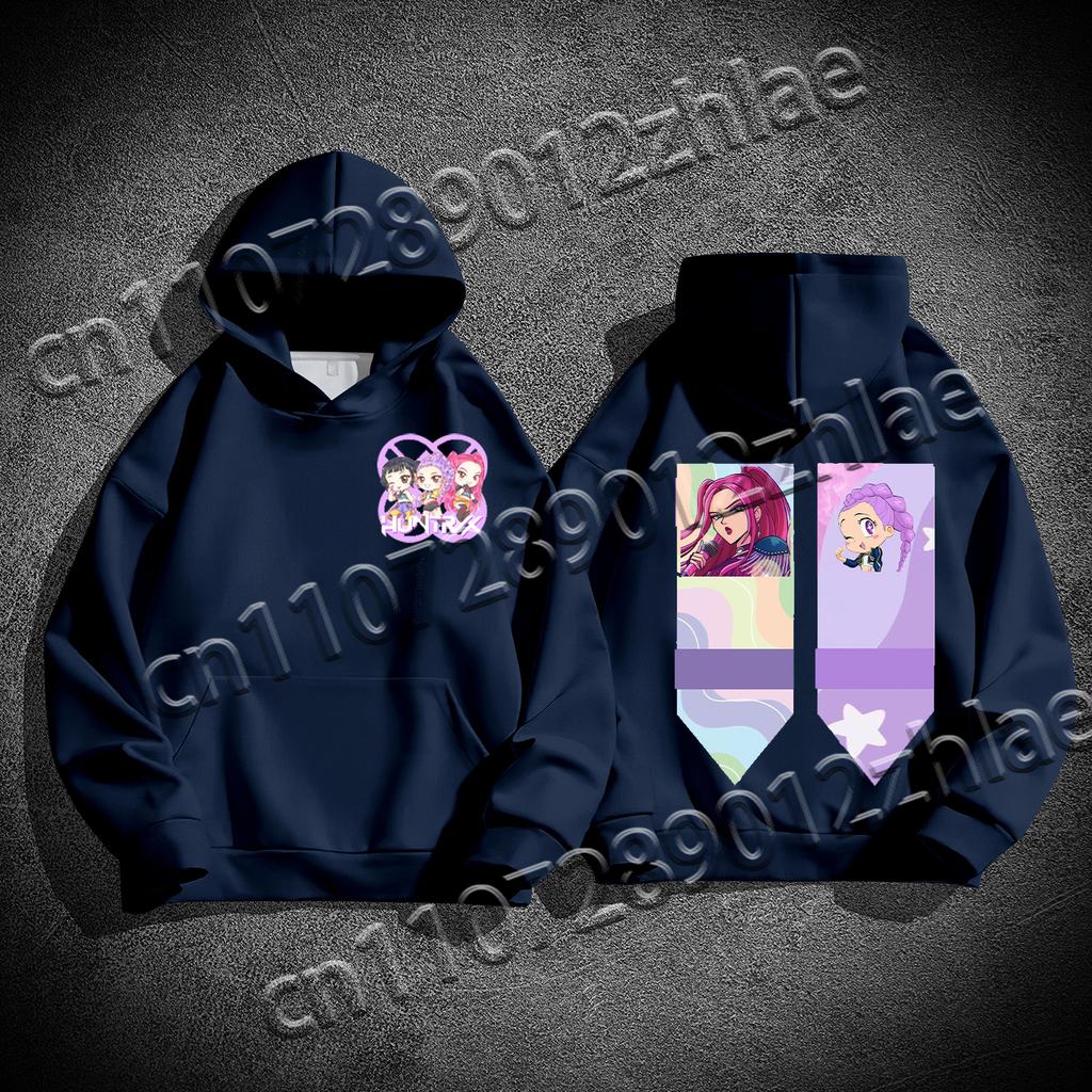 2025 Best Selling Kpop Demon Hunter High Quality Flannelette Adult Sweater Loose Comfortable Quick Drying Adult Hooded Sweater