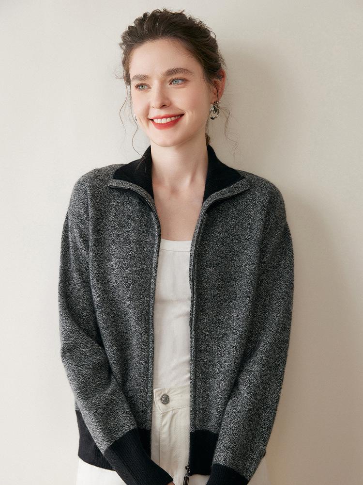 Women's Thick Cashmere Lapel Sweater - New Autumn/Winter Knitted Top