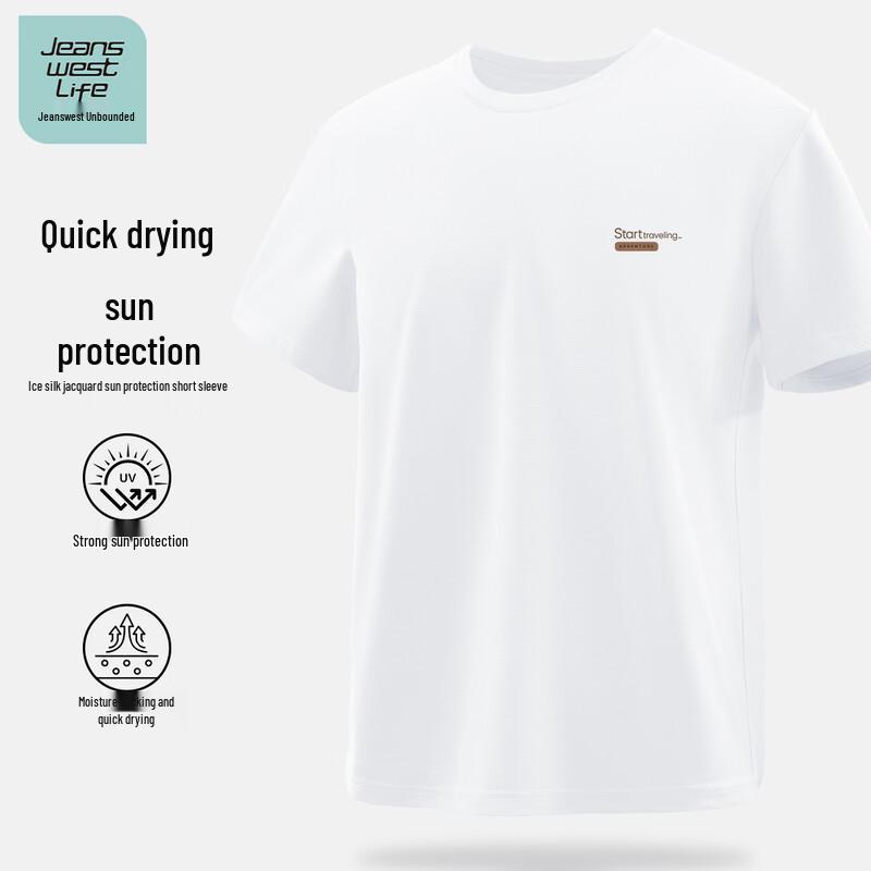 JEANSWEST LIFE Men s Short Sleeve Casual Sport T-Shirt L