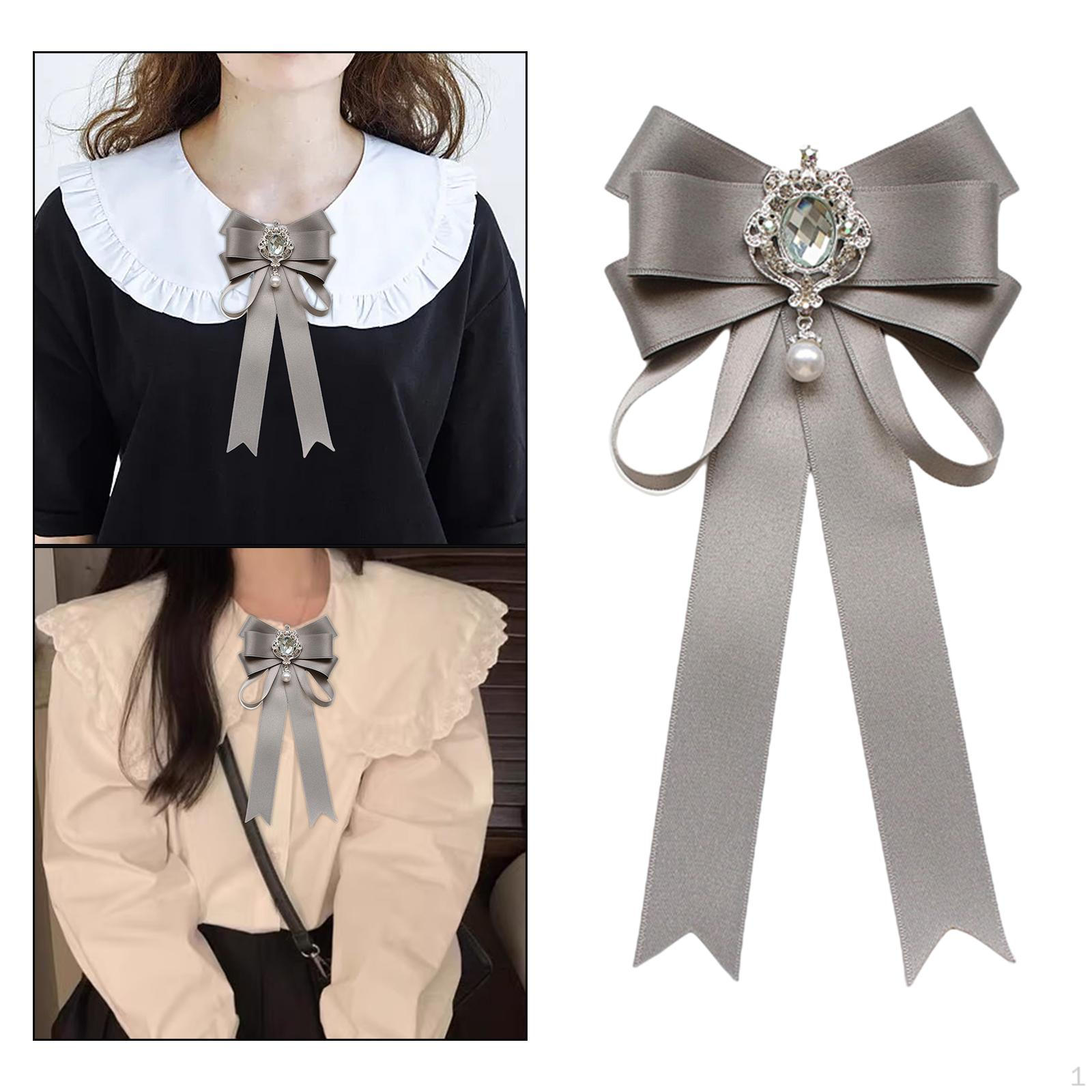 

Женский галстук-бабочка, воротник, нагрудник, ювелирные изделия, модное жабо, корсаж для дам, рубашка на шею для девочек серый