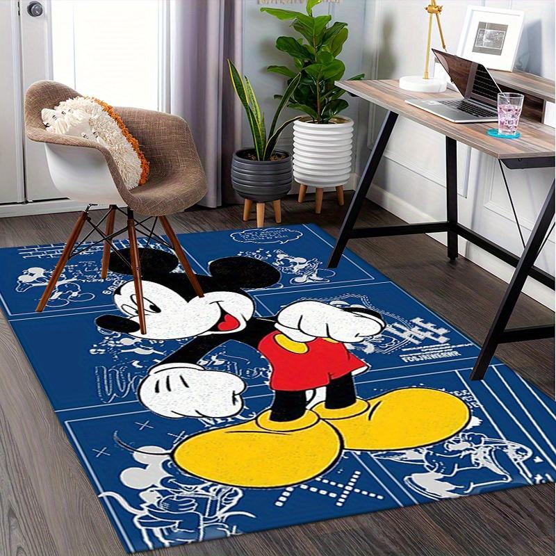 Office Rug Mickey Mouse, Cartoon theme 3D Printed Anti-Slip Rug-Machine Washable for Living Room