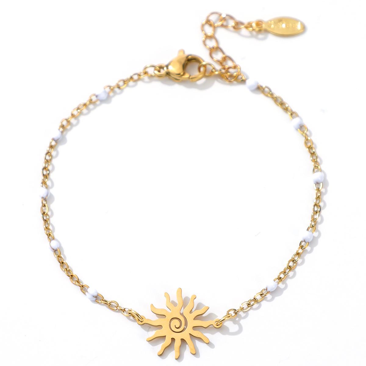 

Bohemian Style Stainless Steel Bracelet with Colorful Beads - Women s High-End Jewelry