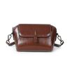 Vintage Genuine Leather Small Messenger Bag Cow Leather Women Shoulder Crossbody Bags Shell Shaped Handbag Female Purse