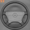 Hand Stitched Non-slip Car Steering Wheel Cover for Mercedes Benz E320 W201 W202 W210 W124 W140 C140 1992-2000 DIY Car Interior