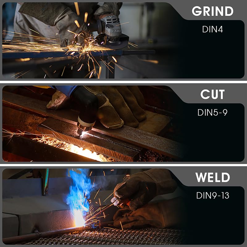 ANDELI Welding 4 Arc Automatic Automatic Shading Welding Mask Shading Level Welding Wide Field of View To See the Arc Welding Compatible Welding