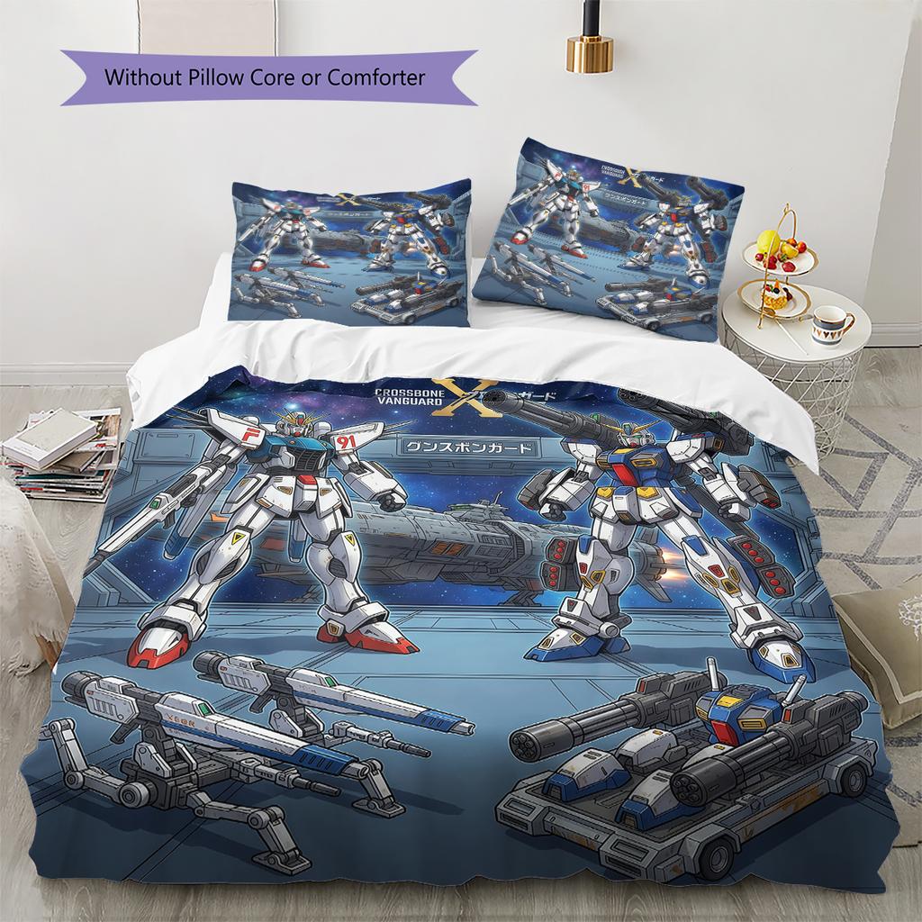 Mobile Suit Gundam Soft and Comfortable Duvet Cover,Children's Bedding Set Gift,Extra Large Size, Various Sizes Available -HYQ32