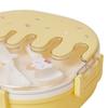 Fiambrera Bento para Niños Adultos 3 Compartimentos Plástico Lindo Helado Contenedores de Almuerzo Merienda con Tenedor y Cuchara para