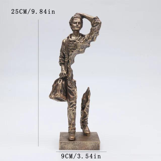 

Скульптура Путешественника - Абстрактный Декор из Смолы для Дома и Офиса, Универсальный Акцентный Элемент для Интерьера/Экстерьера