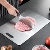 1/3 Stück Professionelles Doppelseitiges Edelstahl-Schneidebrett - Gewerbequalität für Küchen- und Restaurantgebrauch