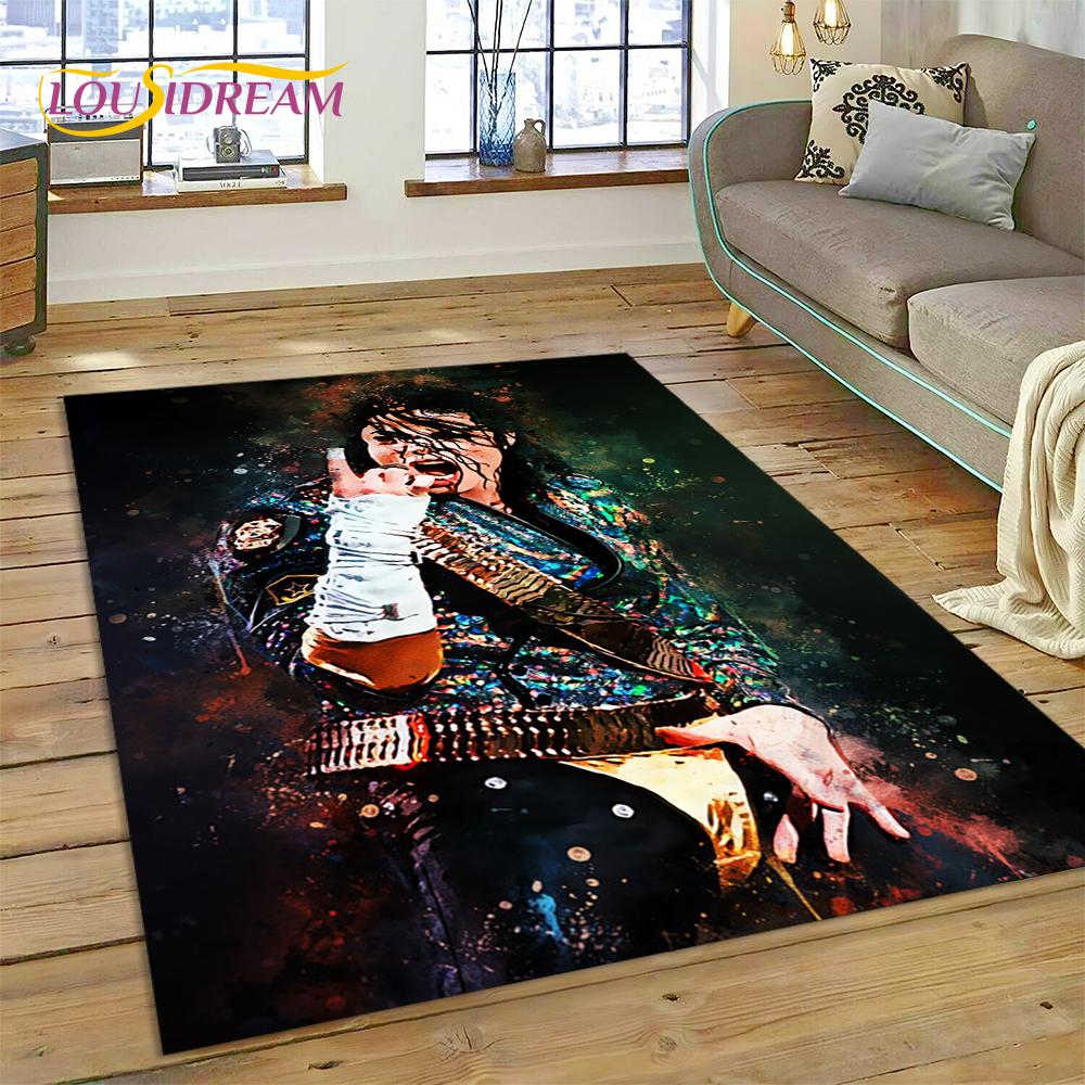 MJ Král Popu Michael Jackson Koberec do Obývacího pokoje Ložnice Domácí Dekorace, Podložka Protiskluzová Dekorace na Pohovku Rohožka Dárek
