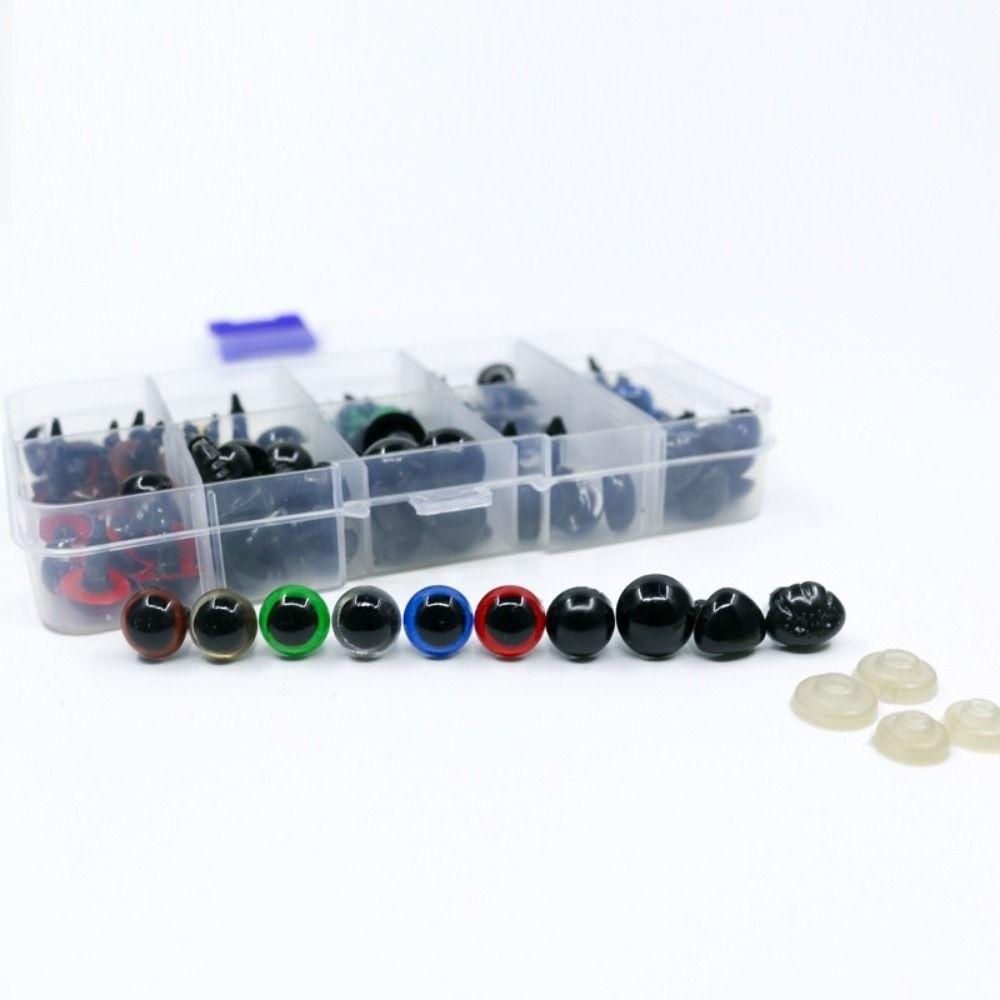 115pcs/box Round Shape Plastic Safety Screw Eyes 3 Sizes Doll Bear Toys For Toys