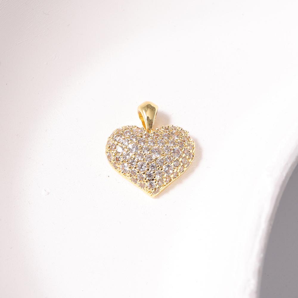 Two-Tone Rhinestone Heart Cross Pendant Necklace, 2026 Women's Luxury Clavicle Sweater Chain