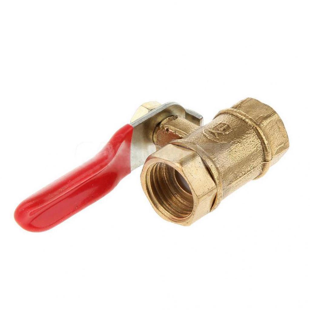 Válvula de bola de Aire Latón Apagado Interruptor G1//8 Hembra a Hembra Acoplador Tubo