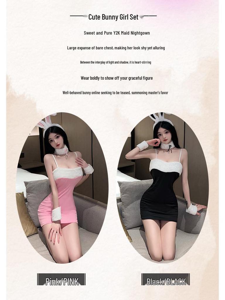 Bunny Girl Christmas Lingerie: Playful Role Play and Temptation Skirt for the New Year