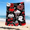 1pc Gothic decor Throw Blanket Polyester Fiber, Lightweight Flannel, Soft & Warm, All Season Use for Outdoor, Camping