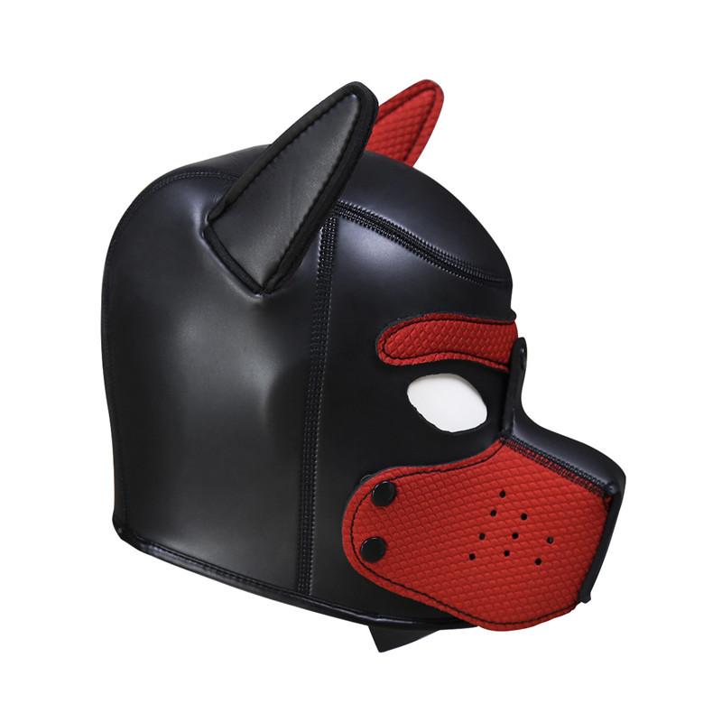 Fetish Gay Puppy Play Rubber Hood Adult Games Dog Slave Full Head BDSM Bondage Mask Hood Erotic Cosplay Sex Toys for Men