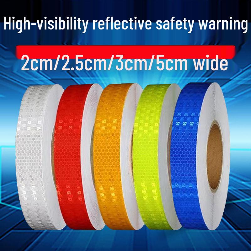 1cm Reflective Sticker for Bicycles, Cars, & Helmets - Luminous Warning Strip