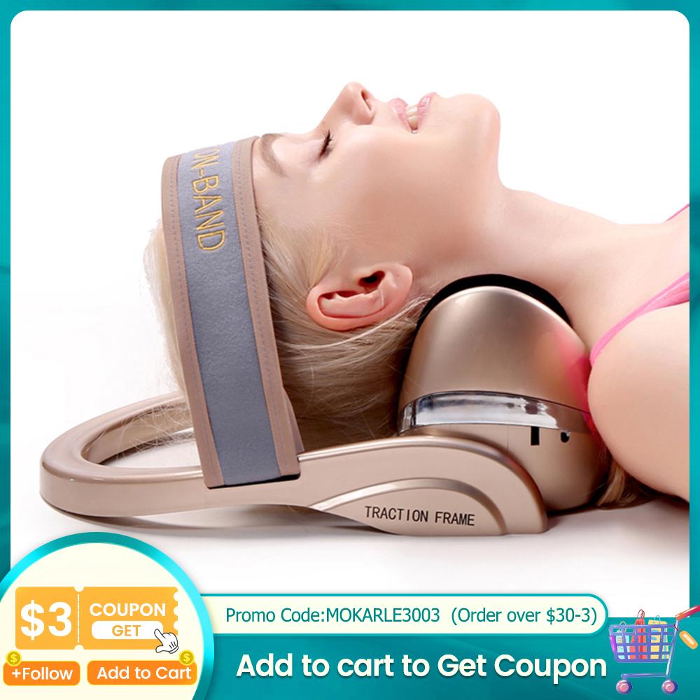 Neck Massage Pillow Neck Shoulder Cervical Chiropractic Traction Device Massage Pillow for Pain Relief Relax Massager for Neck