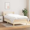 3127026 vidaXL Divan Bed with Mattress Cream 100x200 Cm Fabric