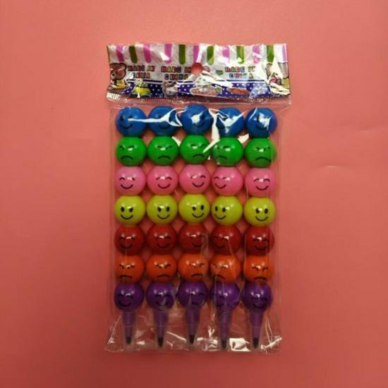 Creative Tanghulu Crayons: Cute Bead Expression No-Sharpen Pencils for Kids' Doodling & Drawing