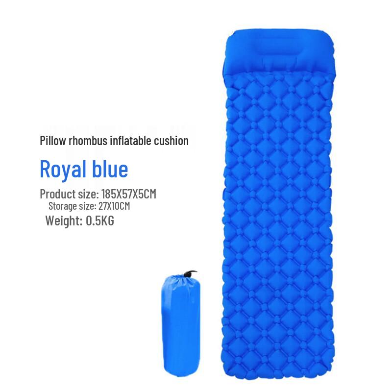 Outdoor Foot-Pump Inflatable Camping Sleeping Pad