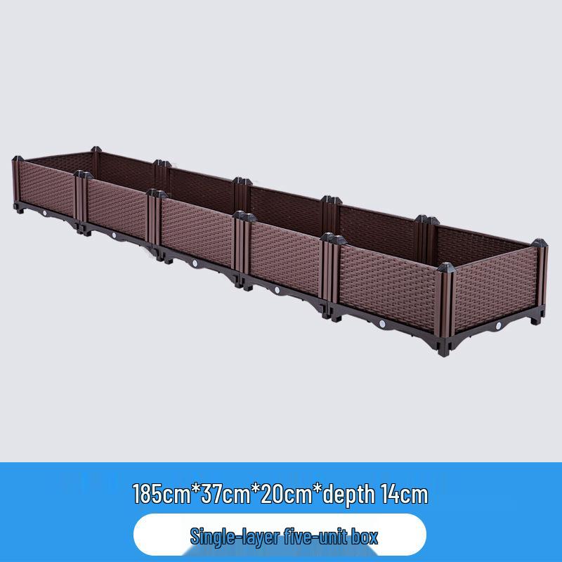 Thickened Plastic Vegetable & Flower Planter Box for Balcony, Indoor, Terrace, or Courtyard