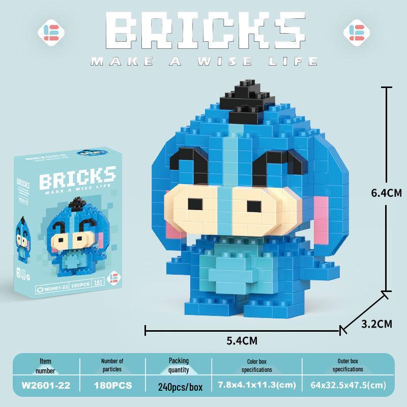Children's Cartoon Building Blocks Set - Micro-Particle Assembly Girl Toy Gift
