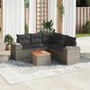 VidaXL Garden Lounge Set 6 Pcs with Grey Cushions Wicker 3225444