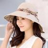 Sun Hat Fashion Print Wide Brim Temperament Foldable Anti Sun Cap for Beach