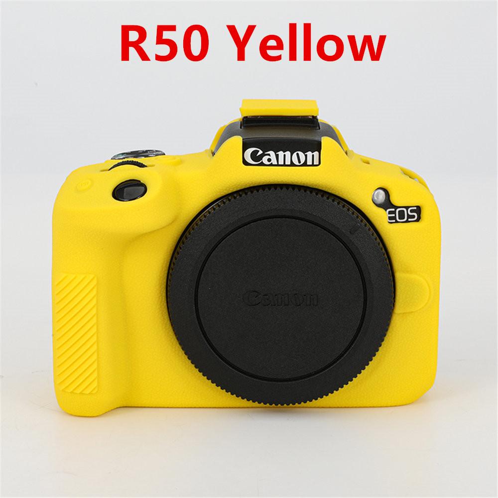 Litchi Pattern Soft Silicone Camera Body Case For Canon EOS 5D3 5D4 R50 R6 R6II R8 Rubber Cover Skin