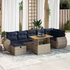 VidaXL Garden Furniture Set with Cushions 8 Pcs Grey Braided Resin Acacia 3328069