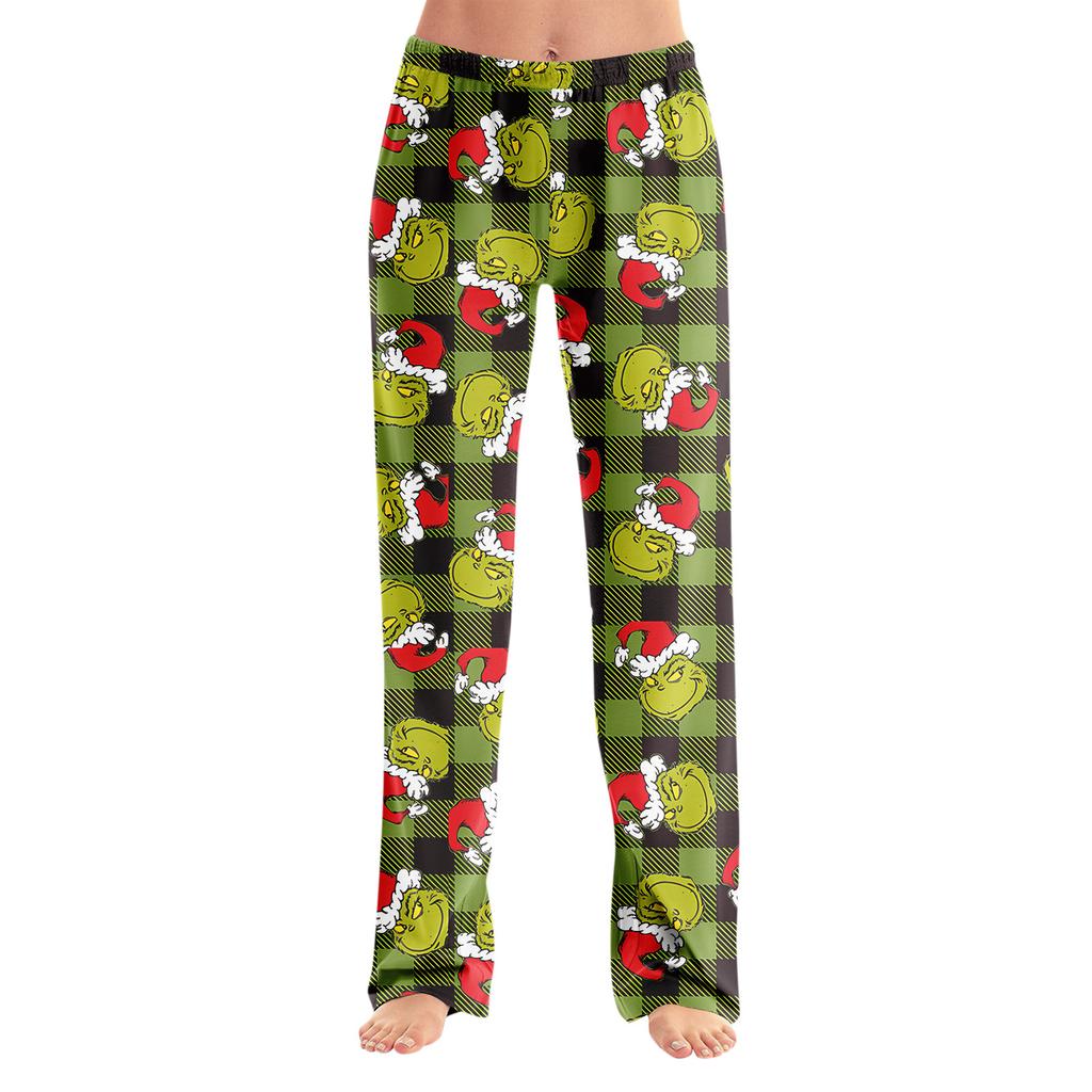 Pijama Altı Uyku Giyim Günlük İpli Elastik Bel Pantolon Rahat Düz Yoga Bol Pantolon