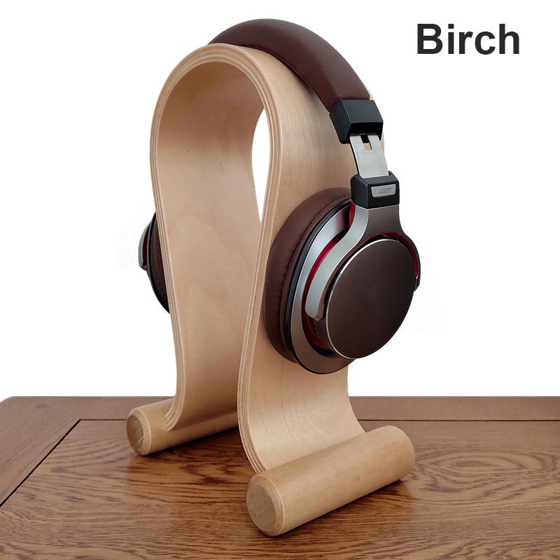 Universal Walnut Wood Headphone Stand Solid Wood Earphone Hanger Headset Holder Display Shelf for Gaming Headphones Accessories