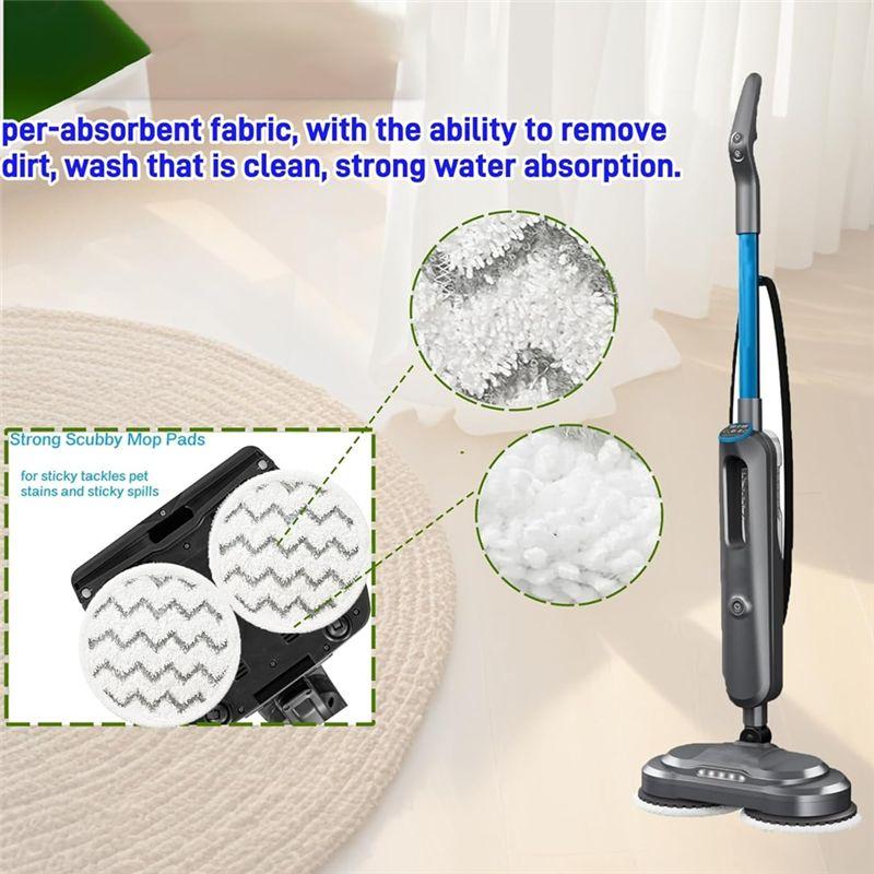 A84X-Mop Pads For Bissell Spinwave Smartsteam Scrubbing Steam Mop 3897A 3712C 3712W Rotating Mop Replacement Pads