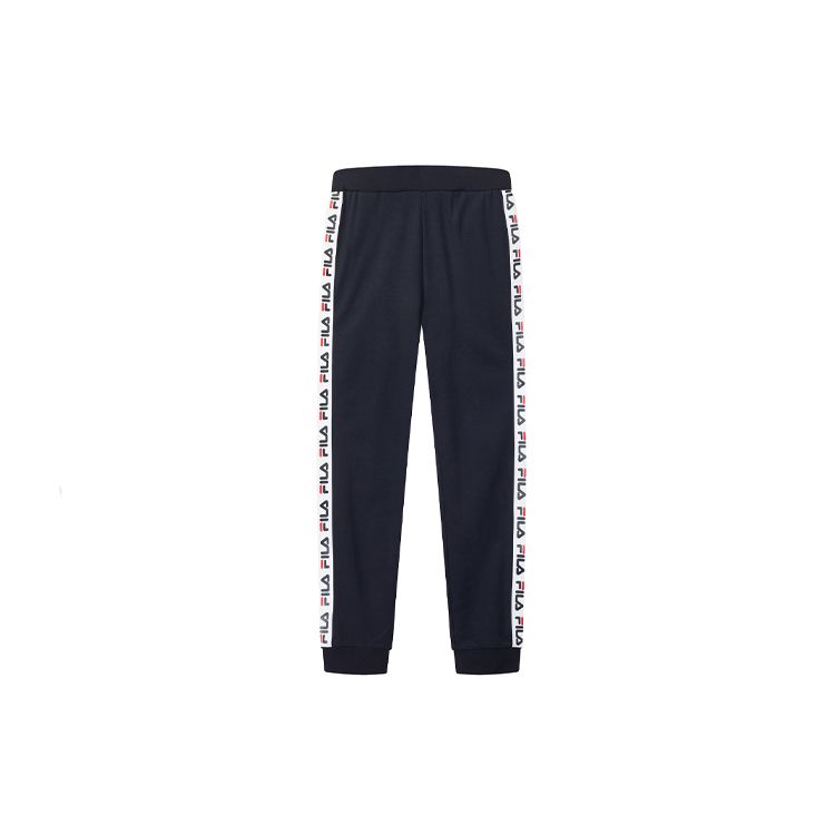 FILA Letter Print Knit Tapered Knit Sports Pants Women bottoms Blue F61W028616FNV XS