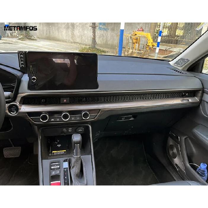 For Honda CR-V CRV 2024 2025 Carbon Fiber Center Console Dashboard Panel Air Condition Vent Outlet Trim Car Accessories